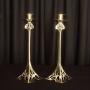 Pair Of Brass Art Nouveau Candlesticks WMF style