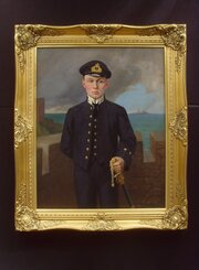 S.H.Hancock Postman Artist Oil WWI Midshipman 1916