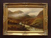 Tom Seymour Vict. Oil Canvas Welsh Mountains Sheep
