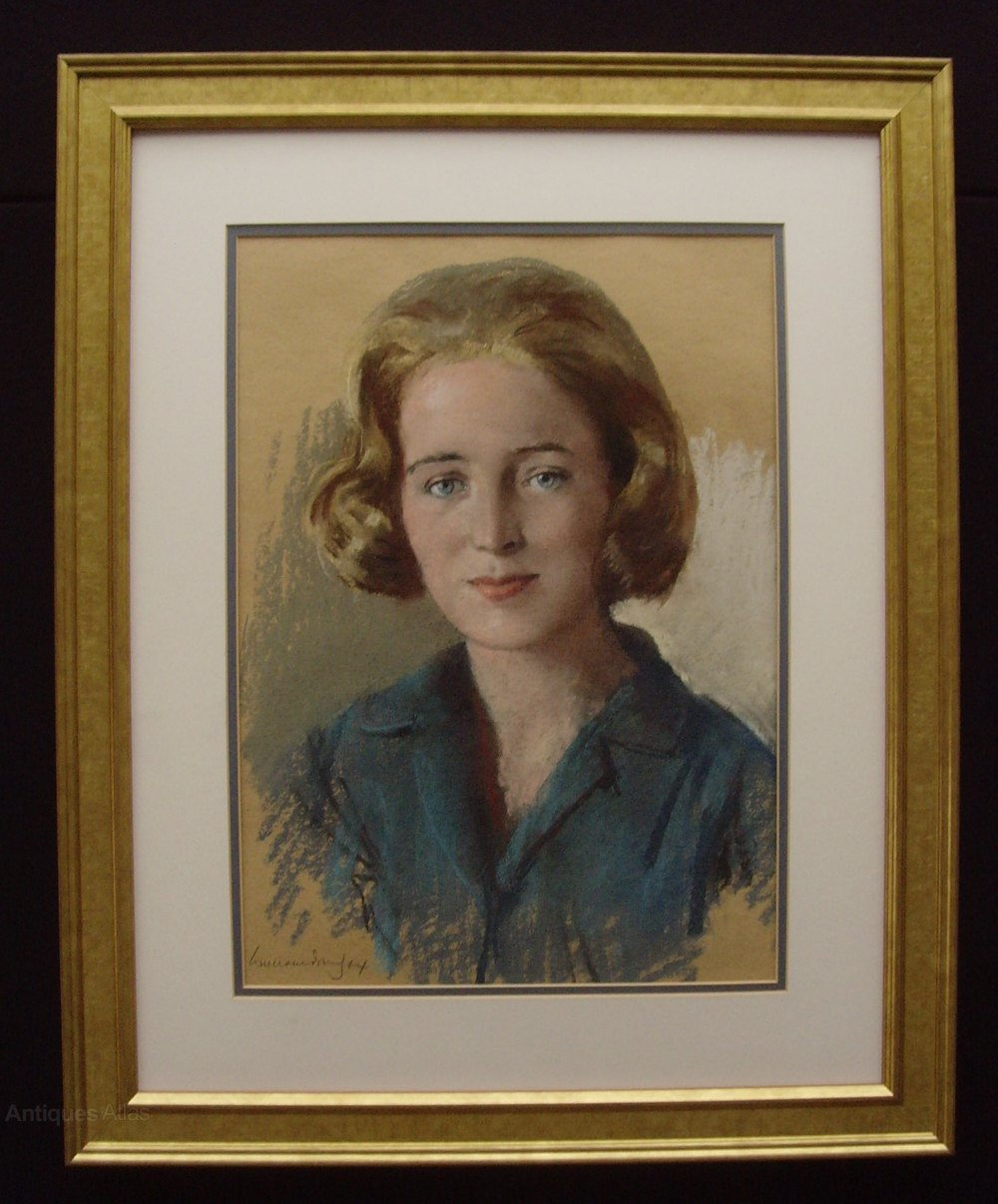 Antiques Atlas - William Dring RA RWS RP Pastel Portrait 1964