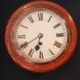 Small Victorian Walnut Cased Fusee Dial Clock