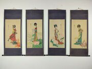 Chinese Silk Scrolls, The Four Beauties
