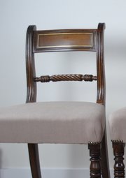 Set Of 4 Georgian Bar Back Dining Chairs