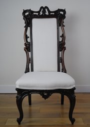 Victorian Rosewood Hall Chair (re-upholstered)