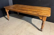 19th Century Pine Farmhouse Dining Table 