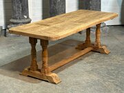 Deep Oak French Farmhouse Dining Table 