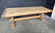 Exceptional French Oak Farmhouse Dining Table 