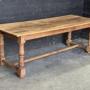 French Bleached Oak Farmhouse Dining Table 