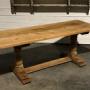 French Bleached Oak Farmhouse Dining Table 