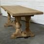 French Bleached Oak Farmhouse Dining Table 