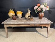 French Normandy Scrub Top Kitchen Dining Table 