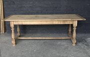 French Oak Farmhouse Table With Extensions 