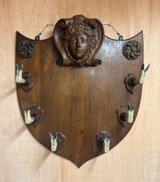 French Taxidermy Hall Rack