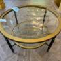 High Quality Parisian Round Brass Coffee Table