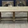 Huge French Bleached Oak Monastery Dining Table 