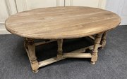 Large Bleached Oak Coffee Table