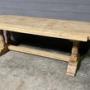 Large French Bleached Oak Farmhouse Dining Table 