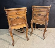 Lovely Pair French Bedside Cabinets 