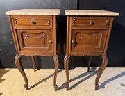 Lovely Pair French Bedside Cupboards 