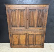 Narrow Oak Hall Cupboard 