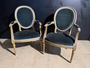 Pair French Arm Chairs