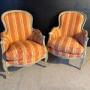 Pair French Bergere Arm Chairs