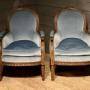 Pretty Pair French Bergere Arm Chairs