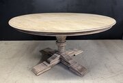 Rare Large Round Farmhouse Dining Table 