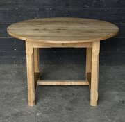 Round French Oak Farmhouse Dining Table 