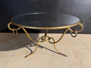 Round Mirror Designer Coffee Table Rene Drouet