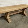 Rustic Bleached Oak French Farmhouse Table 
