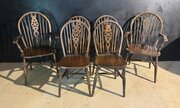 Set 6 Wheel Back Dining Chairs