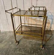 Superb Quality French Brass Drinks Trolley