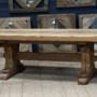 Very Rustic French Bleached Oak Farmhouse Table 