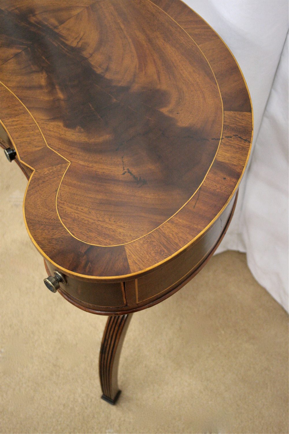 19th Century Walnut Kidney Table Antiques Atlas