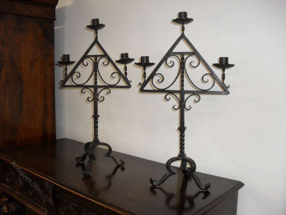 Antiques Atlas Pair Of Gothic Style Candelabra