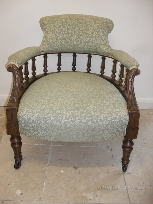 Victorian Walnut Tub Chair Antiques Atlas