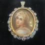 Antique Gold And Diamond Portrait Brooch