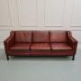Smart Vintage Retro Danish Leather Sofa