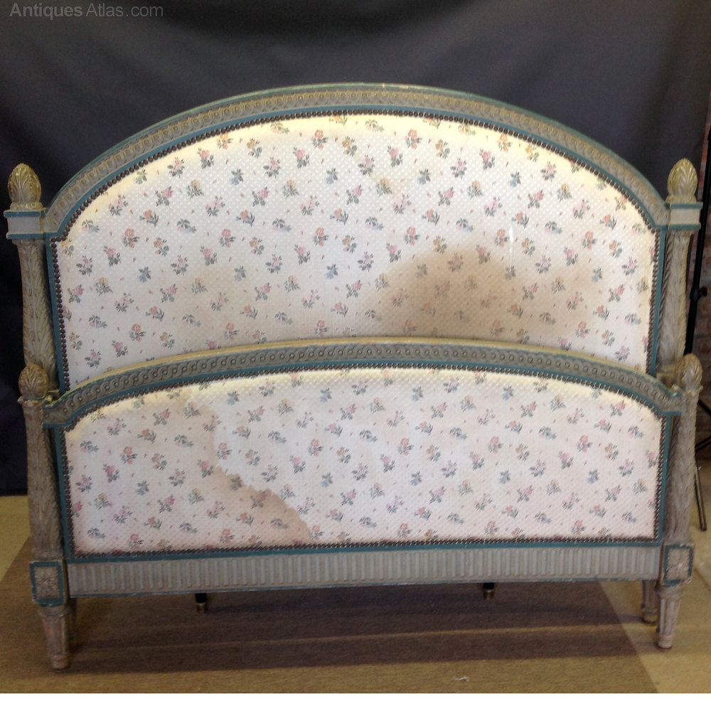 French Antique Kingsize Upholstered Bed Antiques Atlas