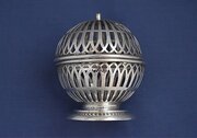 Edwardian Silver String Holder, Hinged Globe, 1905