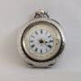 Ladys Swiss silver fob watch, ca 1890