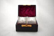 Victorian Pair Of Silver Napkin Rings, Boxed, 1876