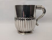 Victorian Silver Christening Mug, Fluted, 1894