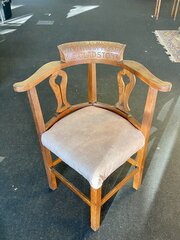 19th Century Gladstone Oak Corner Chair