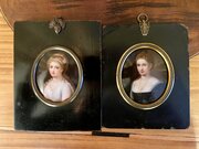 Pair 19th Century Continental Miniatures
