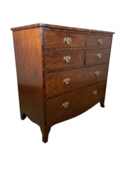 18C Georgian Unusual Mahogany Chest Of Drawers
