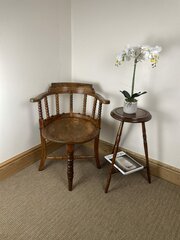 19C Antique Bobbin Smokers Bow Captains ChairA Tim