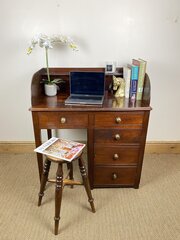 19C Antique Mahogany Ladies Writing Office Desk