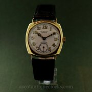 1930s 18ct Gold Cushion Longines Vintage Wristwatc